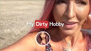 Redhead SexyRachel846 im Freien ficken mit Creampie
