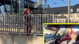 Cat Coxx besticht mit einem Fick beim Bahnstreik