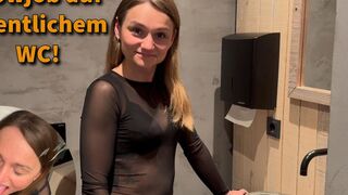 MonaMystery bläst einem Fremden auf der Toilette einen
