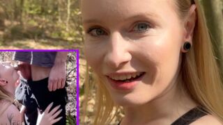 Die süße Emma Wolf lässt sich beim Outdoor Sex im Wald vögeln