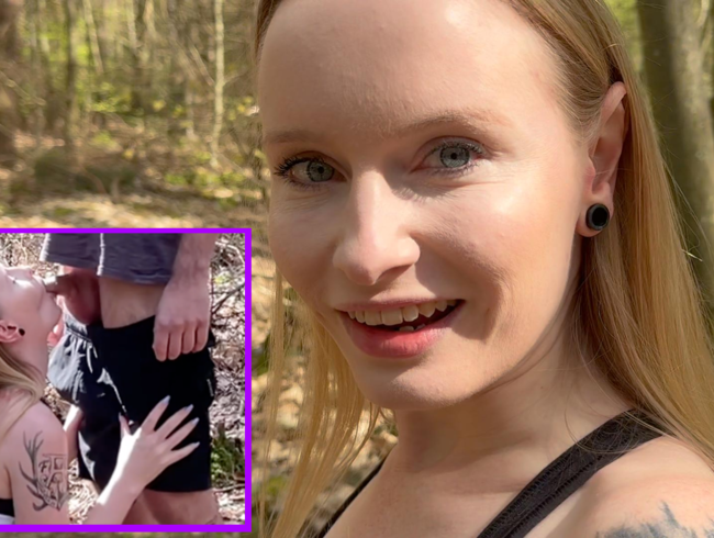 Die süße Emma Wolf lässt sich beim Outdoor Sex im Wald vögeln