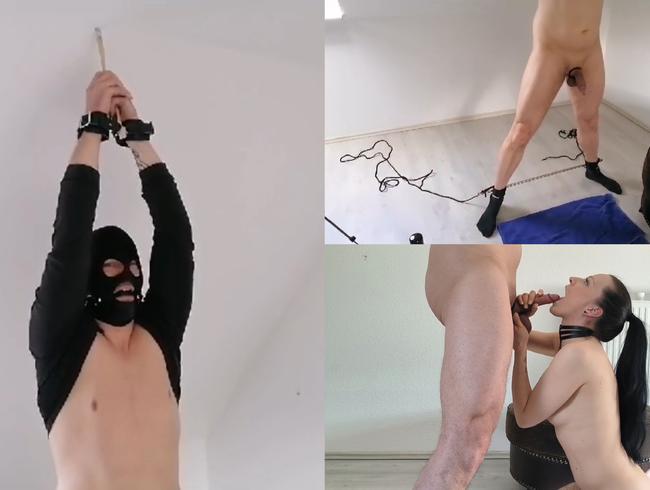 Bondage Sex mit Spermacascade endet in Spermadusche