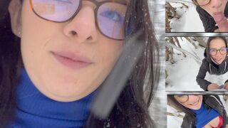 Roxi_black zeigt den geilsten Blowjob im Wald