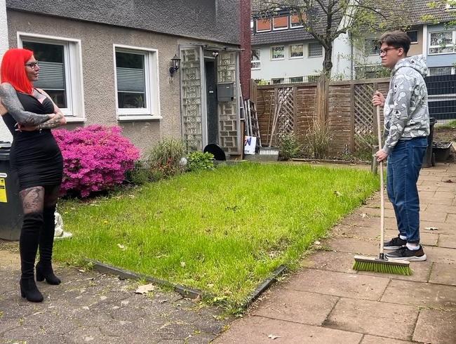 Cat-Coxx verführt den jungen Nachbarn zum Ficken