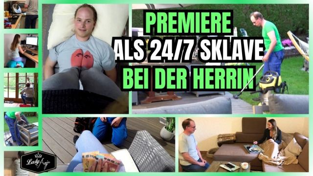 Lady-Anja betreut ihren Sklaven rund um die Uhr