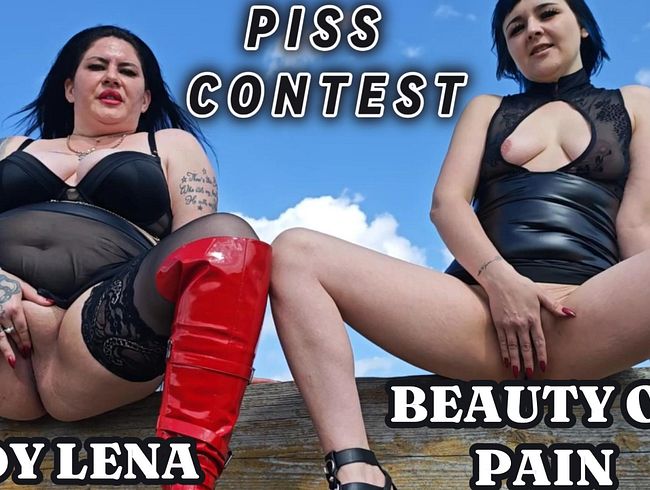 LADY-LENA @ Piss-Wettbewerb mit Anweisungen... wer gewinnt?