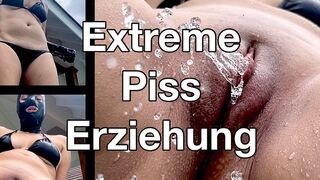 Miss Nicole pisst in seinen Mund