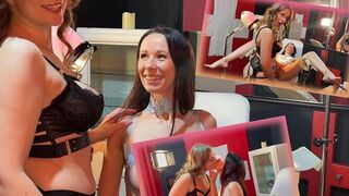 Ronya-Rabe wird mir einem XL Dildo auf dem Gynstuhl gefickt