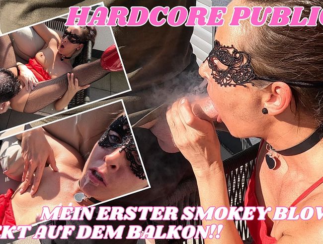 Valerie_Vex gibt einen Smoking Blowjob auf dem Balkon
