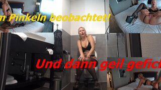blondehexe wird nach dem Pissen erstmal gebumst