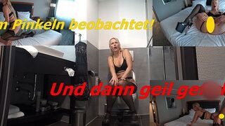 blondehexe wird nach dem Pissen erstmal gebumst