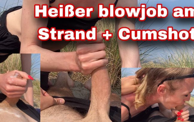 Trans-Kimi gibt am Strand einen Blowjob