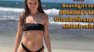 Mona Mystery - Urlaubsflirt am Strand mit Spermapussy