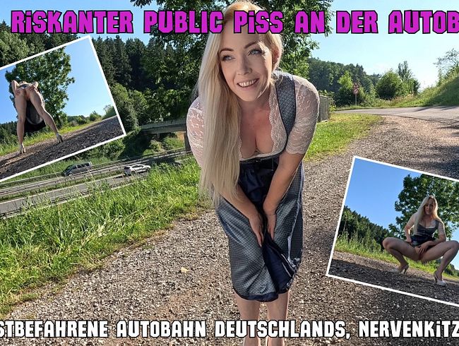 Lea Kirsch @ Frech an einer vielbefahrenen Autobahn gepisst