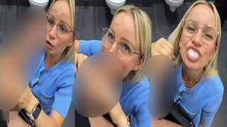 Blowjob auf dem Klo für einen geilen XL Schwanz von baebaezoe