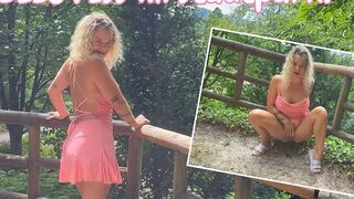 Anna-Lena-Sofia pisst hemmungslos in den Stadtpark und jeder kann zusehen