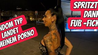 CandySuck - Er ist nur zufällig in meinem Porno und bekommt einen Footjob