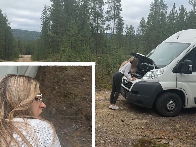 Luckylucy18 hat eine Autopanne und bekommt Hilfe von einem fremden Mann