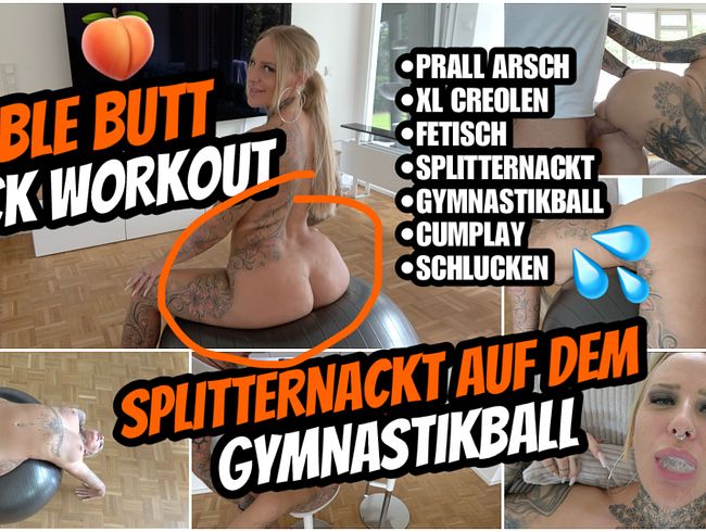 Lara-CumKitten turnt nackt auf dem Gym Ball