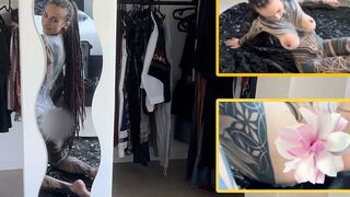 Aja-Moon zeigt ihre neue Intimfrisur und squirtet dabei