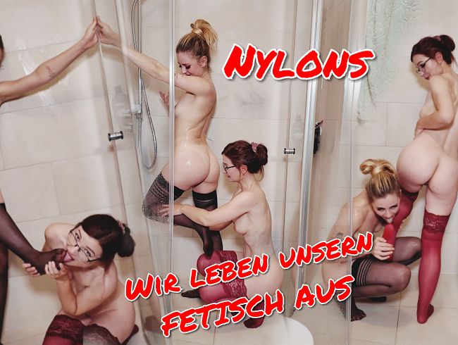 Tiny-Emily lebt ihren Nylonfetisch lustvoll aus