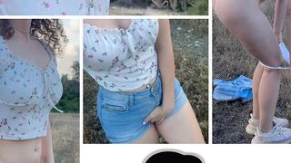 Curly Chloe pisst outdoor gerne mal spontan
