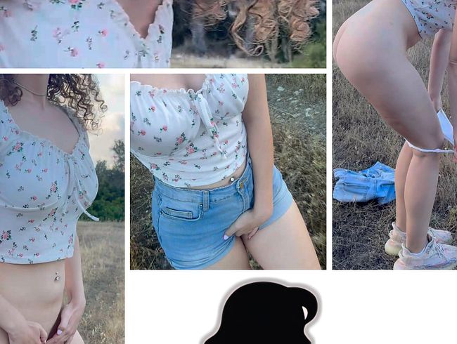 Curly Chloe pisst outdoor gerne mal spontan