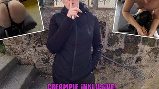 Echt versaute Dorfschlampen vögeln komplett ohne Gummi mit Creampie Finale - Lea Kirsch