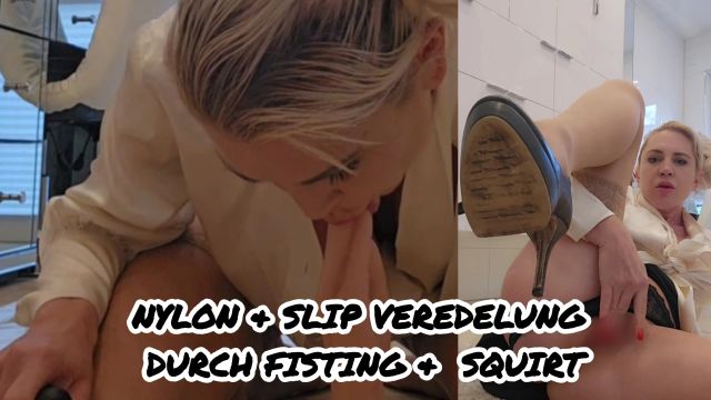 Kate-Monroe: NYLON & SLIP VEREDELUNG DURCH FISTING & SQUIRT
