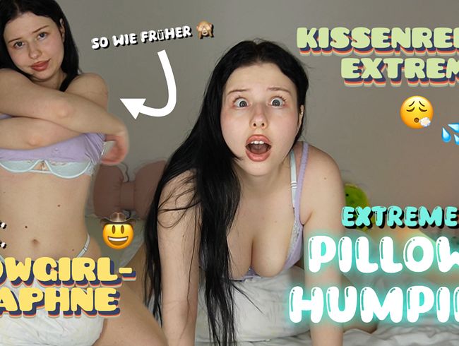 DaphneDietz reitet sich mit einem Kissen zum Orgasmus