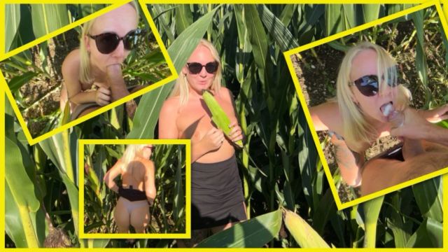GermanMaskedLuci: Im Maisfeld Natursex pur – AO Doggy-Action