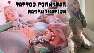 Anuskatzz: Tattooed pornstar solo ANAL and Pussy masturbation