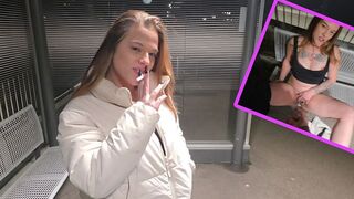 Luna_Lynn: Bin ich jetzt eine Dorf Fotze?? Fremden am Bahnhof verführt!
