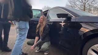 Mia_Engel_Official: RASTPLATZ - Autopanne eskaliert - Ich wollte Hilfe und bekam 2 Schwänze zum Blasen
