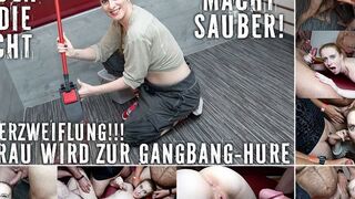 Andy-Star nutzt die Putzfrau als Gangbang Bitch