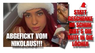 JustSophia - Vom Nikolaus ordentlich abgefickt! Heiße Weihnachtsaction!