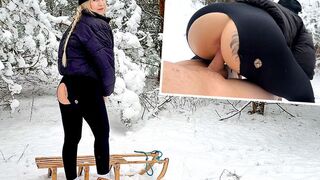 Rodeln mit LisaSophie bei Minusgraden