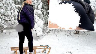Rodeln mit LisaSophie bei Minusgraden