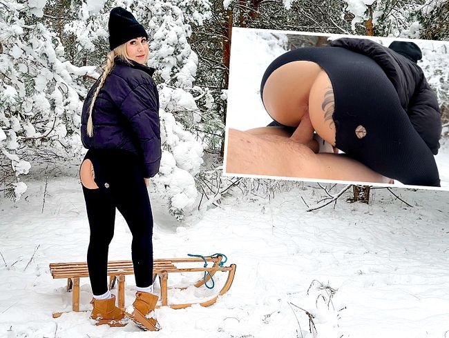 Rodeln mit LisaSophie bei Minusgraden