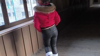 Sandy4Love: Lederhose+Moonboots+Superdry Winterjacke