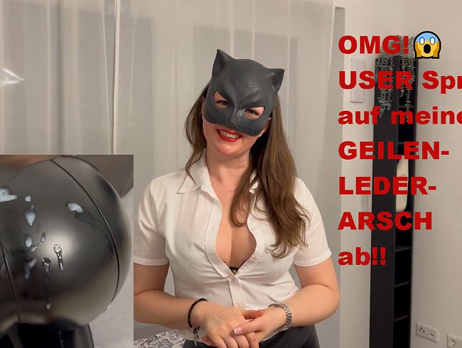 Wet-Wonder lässt sich auf den Leder Arsch wichsen
