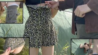 Luna_Lou läuft auch mit einem vollgewichsten Kleid durch die Gegend