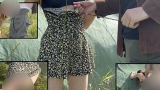 Luna_Lou läuft auch mit einem vollgewichsten Kleid durch die Gegend