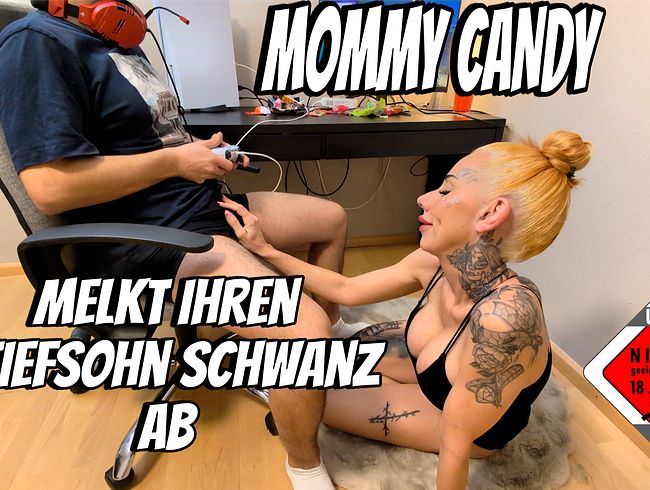 Candy_Suck melkt den Stiefsohn ab