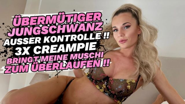 JayJayPink: Jungschwanz spritzt mir die Löcher 3x voll