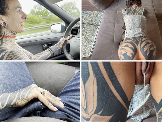 Aja-Moon: auf der Autobahn einen geilen Creampie bekommen