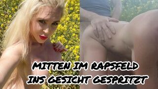KateMonroe bekommt im Rapsfeld einen Facial