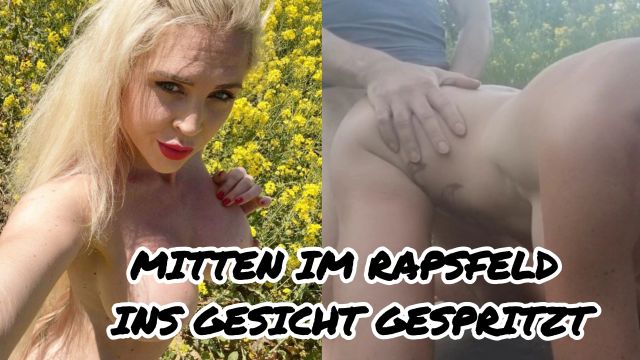 KateMonroe bekommt im Rapsfeld einen Facial