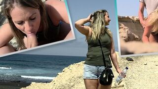 (SexyMilfDiana) Gaffer erwischt uns am Strand und wir ficken einfach weiter