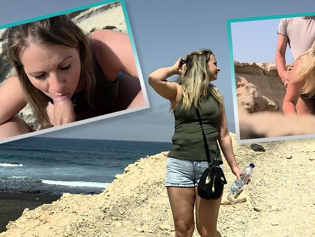 (SexyMilfDiana) Gaffer erwischt uns am Strand und wir ficken einfach weiter